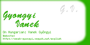 gyongyi vanek business card