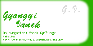gyongyi vanek business card